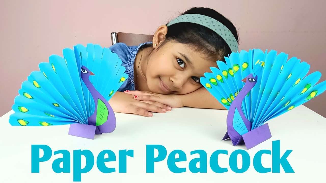 How To Make Paper Peacock Easy Paper Peacock Tutorial for Kids DIY
