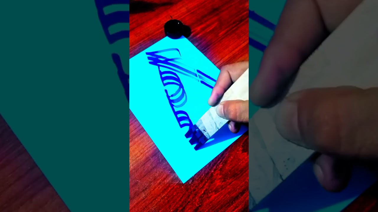 Allah Name Drawing | Creative Arabic Calligraphy Artwork #Shorts