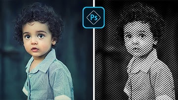 How to Create Halftone line effect in photoshop