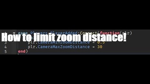 How to limit your zoom distance! | Roblox Studio Tutorial