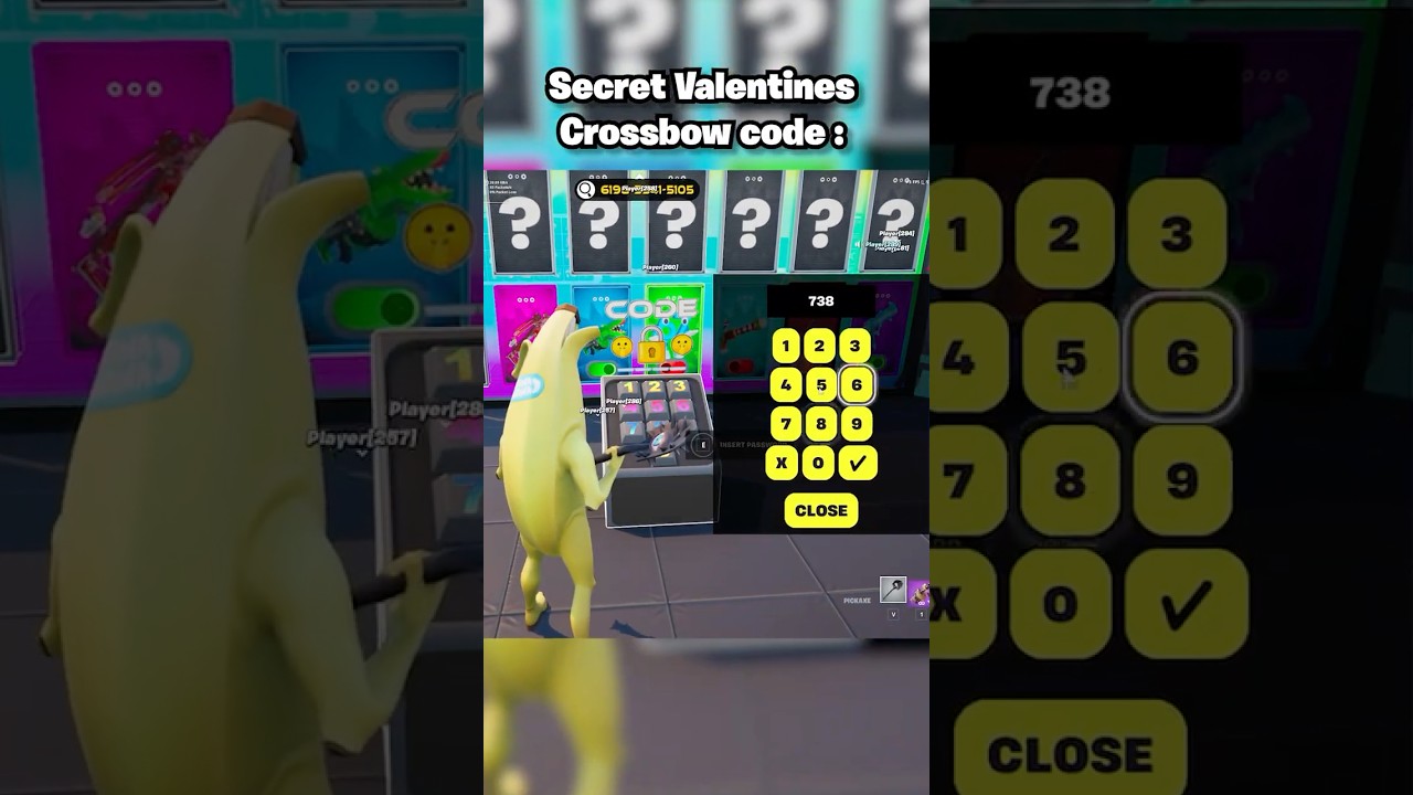 Secret Code for Valentine Crossbow in SUPER 1V1 FFA!