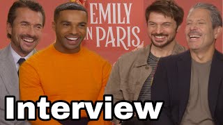 EMILY IN PARIS SEASON 3 cast interview! LUCAS BRAVO,  LUCIEN LAVISCOUNT, WILLIAM ABADIE, DARREN STAR