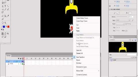 how make animation rocket using flash