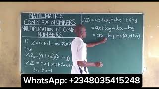 multiplication of complex numbers definition with example