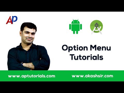 Option Menu Tutorials in Android | Android Tutorials