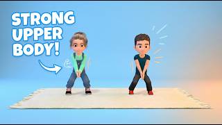 strong upper body kids workout arms shoulders 20 mins