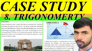 trigonometry class 10 case study questions | Trigonometry, 2 Case study by CBSE, Revised syllabus21