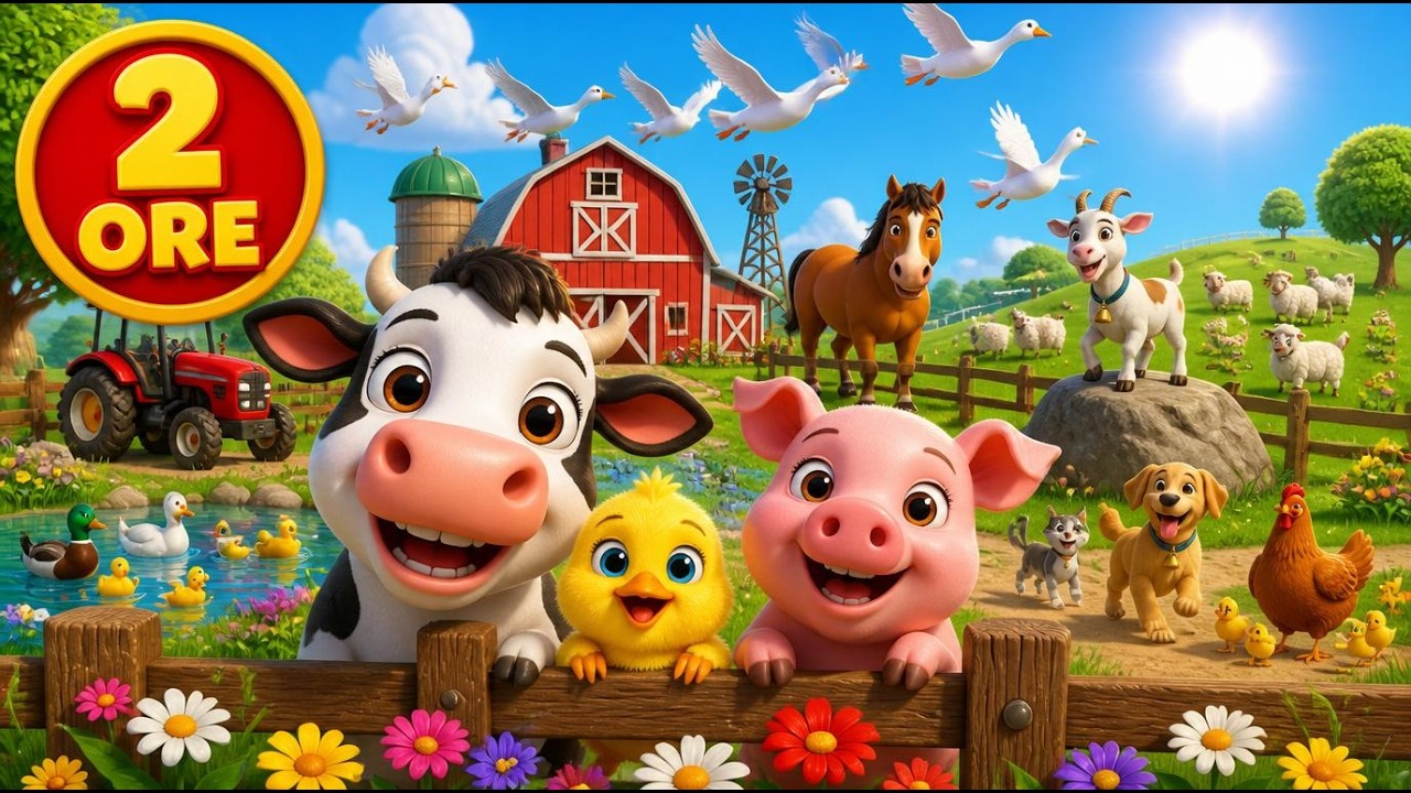 Colaj 2 ORE cu Cântece cu Animale de la Fermă Cele mai iubite Animalute pentru Copii TraLaPici