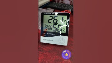 ApTechDeals HTC-1 Digital Hygrometer Thermometer Humidity Meter With Clock LCD Display