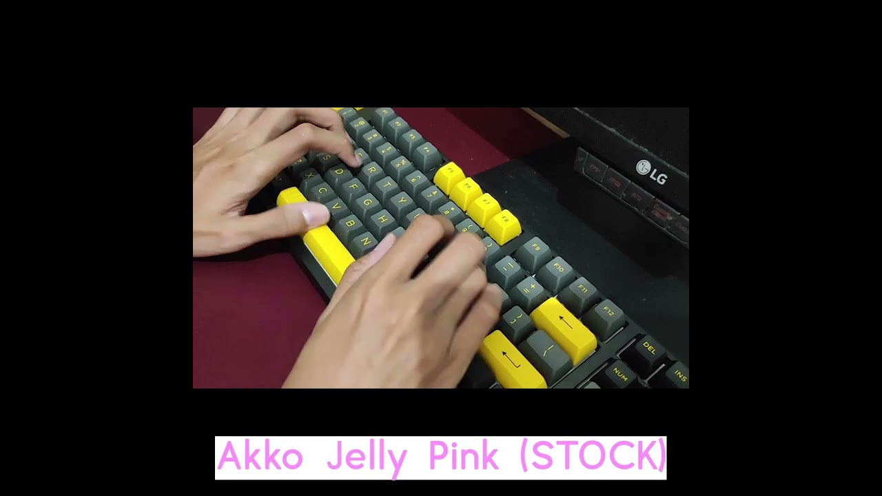Akko Jelly Pink Stock and Lubed Typing Sound
