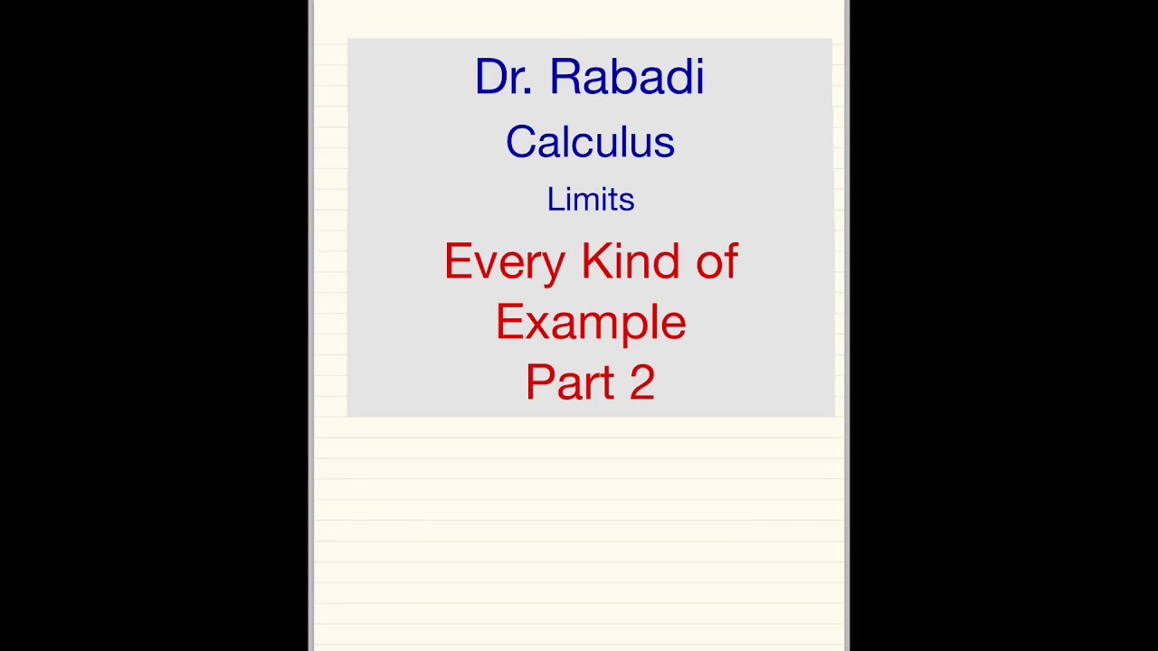 Calculus Limits Examples involving Infinity - YouTube
