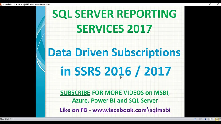 Data Driven Subscriptions in SSRS 2016 | ssrs subscriptions