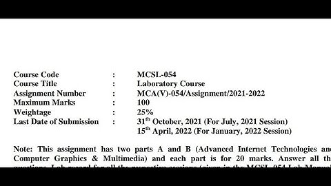 IGNOU MCA MCS 054 Solved Assignment 2021-22|Solved Paper Ignou MCA Solution December 2021-June 2022