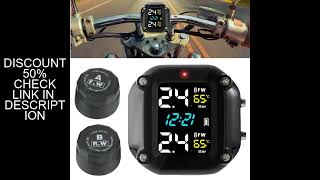Motorcycle Tire Pressure Sensors Moto TMPS with Colorful Screen Tire Pressure Monitoring System 2 Wh