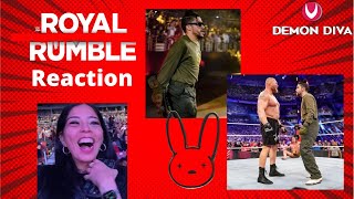 BAD BUNNY ENTERS THE ROYAL RUMBLE AND GETS ELIMINATED BY BROCK LESNAR Reaction  ** Emotional**