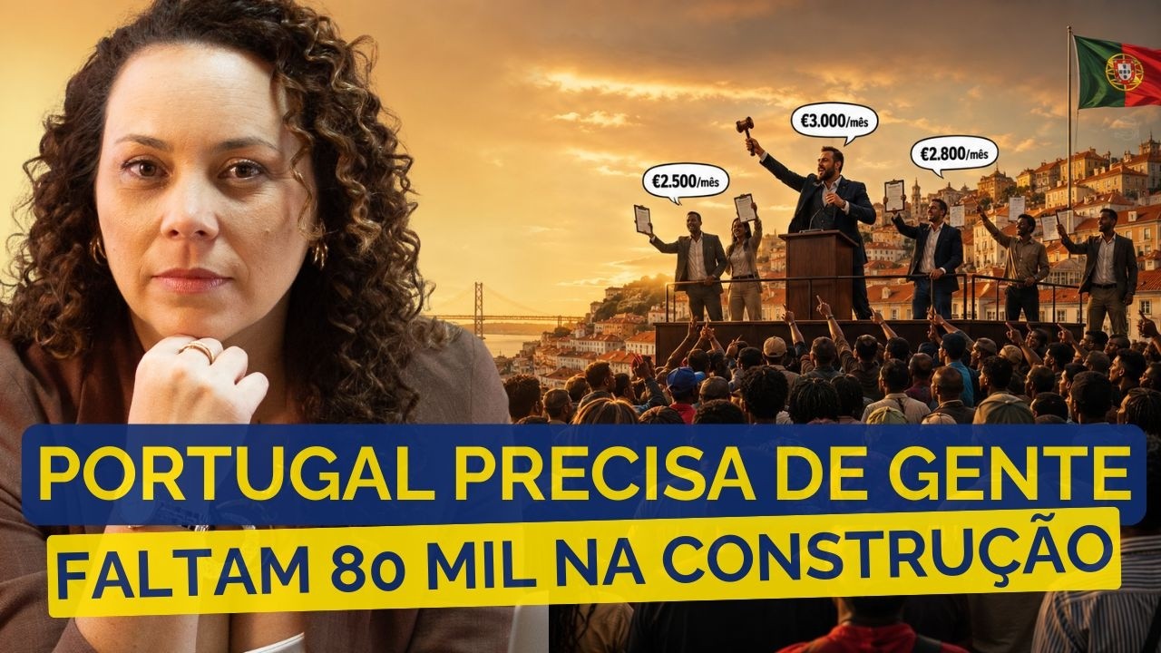 LEILÃO DE SALÁRIOS EM PORTUGAL: falta de 80 mil trabalhadores faz construção disputar brasileiros!