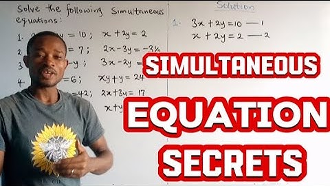 ELIMINATION METHOD OF SOLVING SIMULTANEOUS EQUATION– JAMB/WAEC/MATHS