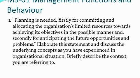 MS 01 – IGNOU Assignments JulyDec 17