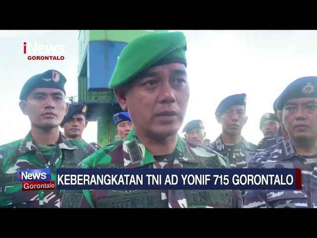 KEBERANGKATAN TNI AD YONIF 715 GORONTALO UNTUK JALANI PRATUGAS class=