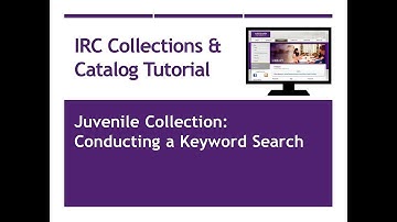 Juvenile Collection: Conducting a Keyword Search
