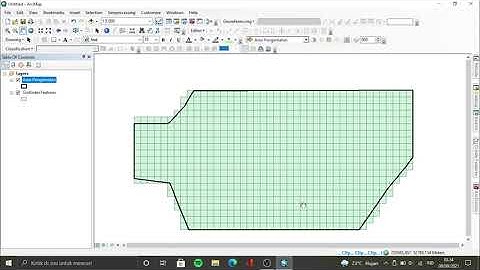 Cara Membagi Blok, Plot, Wilayah kerja dengan luas yang ditentukan di ArcGIS