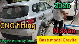 Nissan Gravite cng filling # Gravite base model 2026 CNG kit installation # Nissan Gravite cng