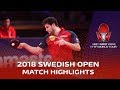 Dimitrij Ovtcharov vs Zhou Qihao | 2018 ITTF Swedish Open Highlights (1/4)