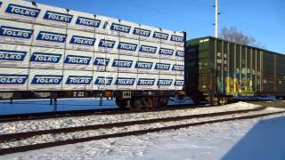 EJ&E 666 working hard to move the GTW local freight train