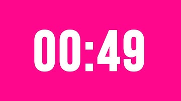 49 Second Countdown Timer No Music With Alarm Clock At The End