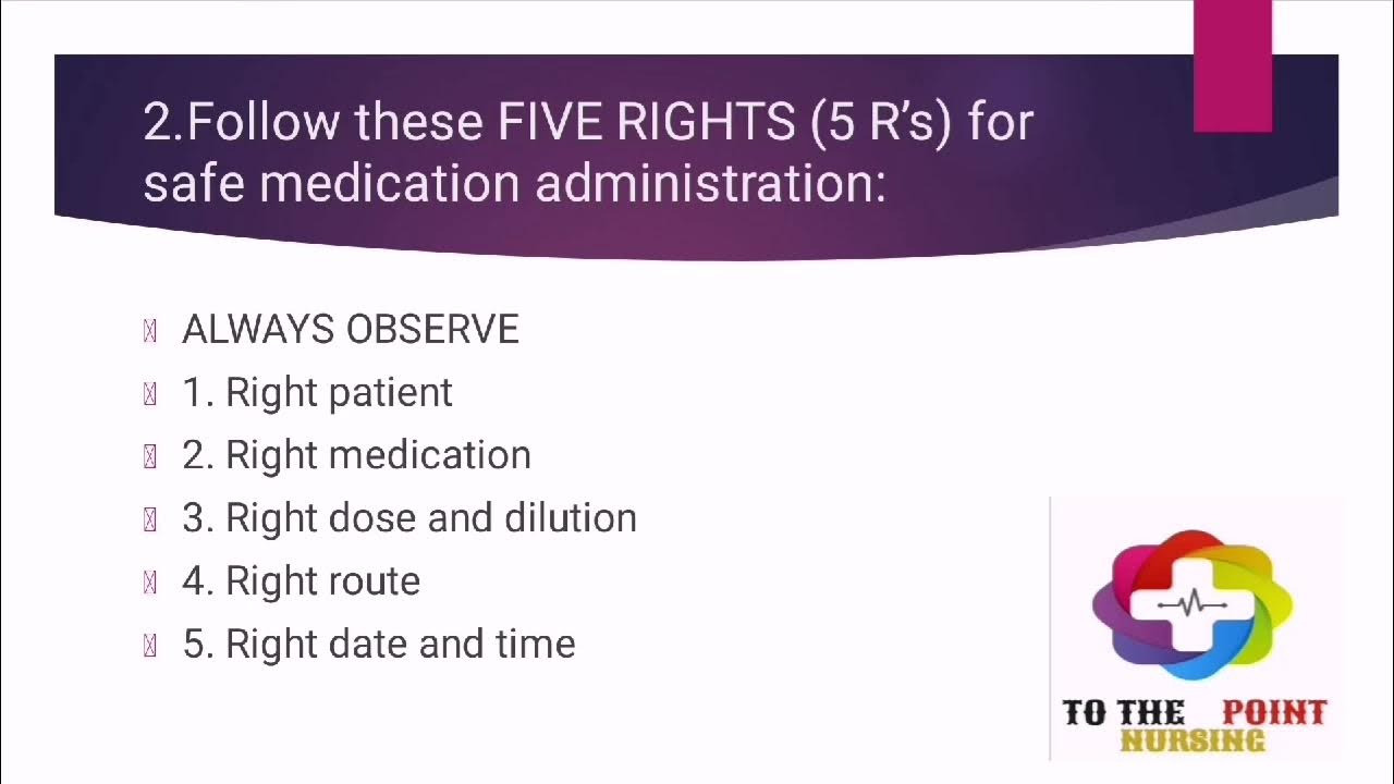 five rights for safe medication administration5R's right pt