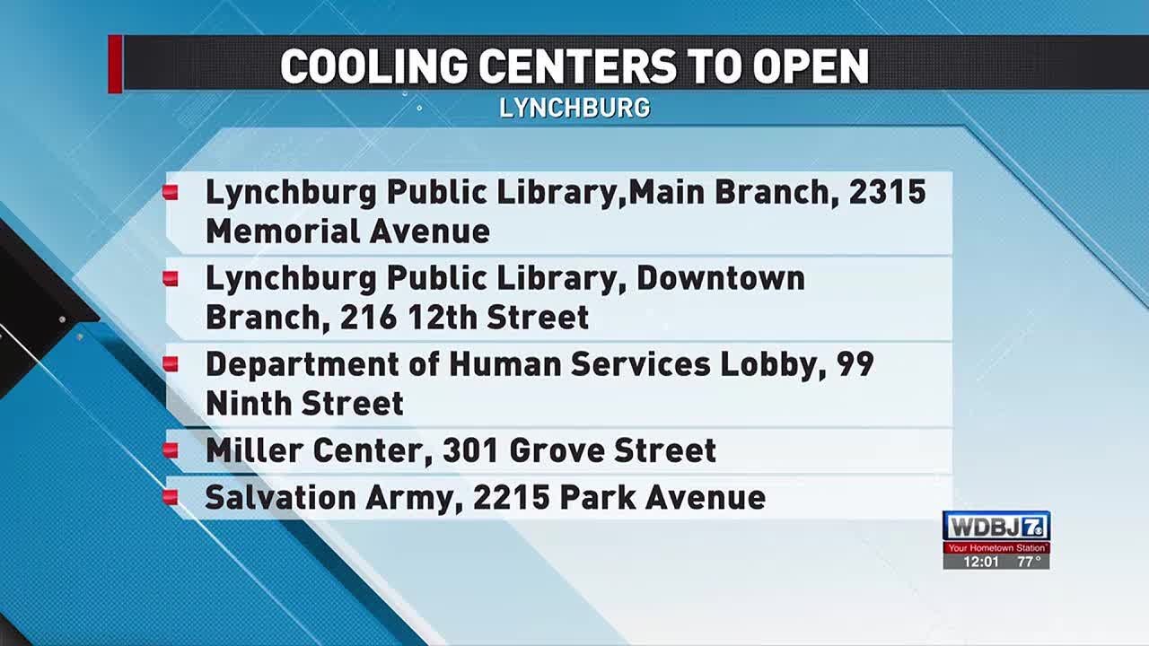 City Of Lynchburg To Open Cooling Centers During Heat Wave - YouTube