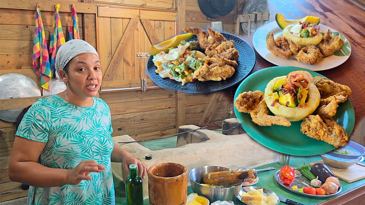 PONCHERITAS DE YUCA RELLENAS en la nueva cocina comida típica. LA VIDA EN EL CAMPO