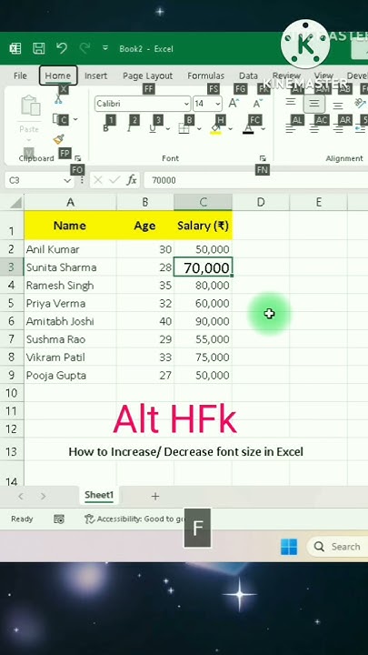 How To Set Font Size In Ms Excel shorts youtubeshorts excel how-to-set-font-size-in-ms-excel-shorts-youtubeshorts-excel