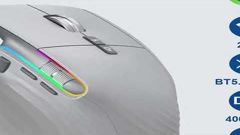 Multi-Device Wireless Mouse Bluetooth 5.0 & 3.0 Mouse 2.4G Wireless Portable Optical Mouse Ergonomic