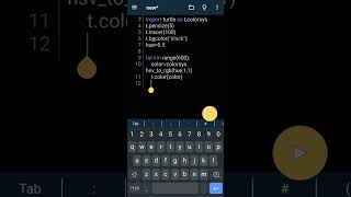 Beautiful turtle graphic design 😍🤩 in python programming| #youtubeshorts #shorts #python