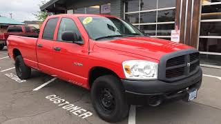 "Live Video Walk Around" 2008 DODGE RAM 1500 ST LONGBED (503)850-2185 CALL OR TEXT