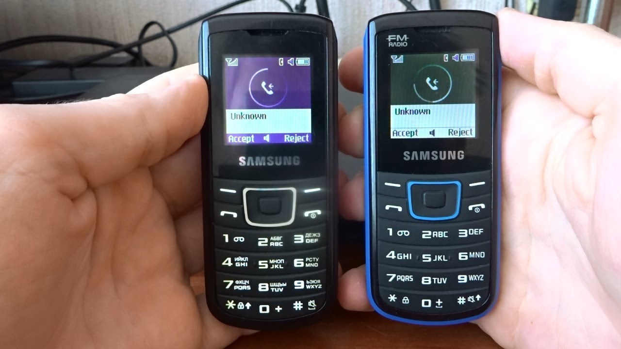 Samsung E1100T & E1105F Incoming Calls