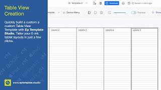 Easily Create Table View Templates with Ep Template Studio!