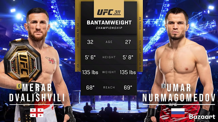 MERAB DVALISHVILI VS UMAR NURMAGOMEDOV FULL FIGHT UFC 311