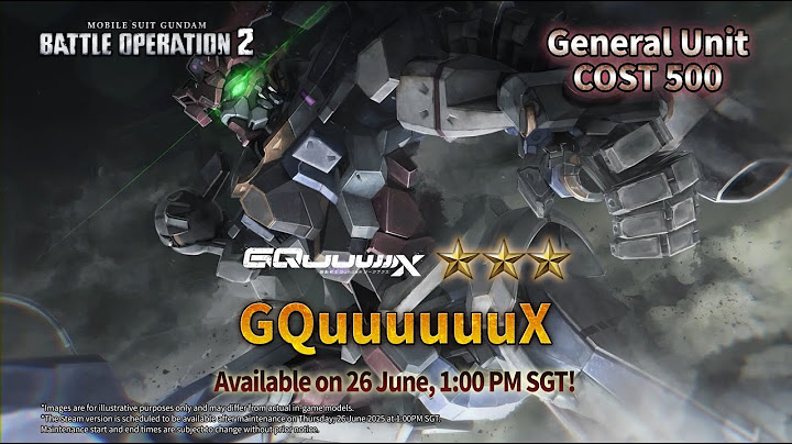 MOBILE SUIT GUNDAM BATTLE OPERATION 2 - GQuuuuuuX Trailer