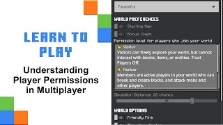 Understanding Player Permissions in Multiplayer in Minecraft Education
