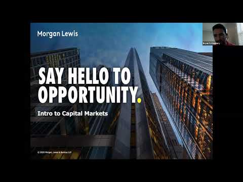 Introduction to Capital Markets and Public Companies with Morgan Lewis