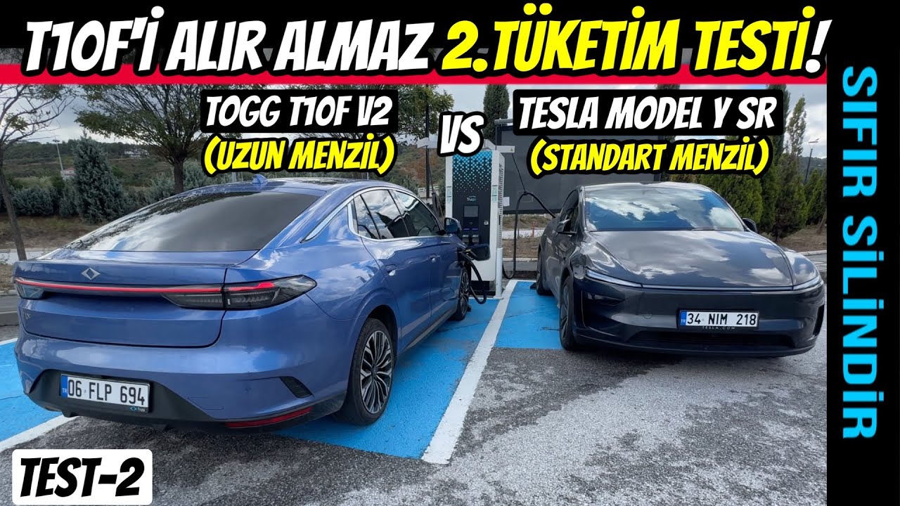 Togg T10F V2 Uzun Menzil vs Tesla Model Y SR Tüketim ve Menzil Karşılaştırması | 2. Test