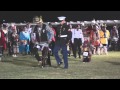 Us marine war dancing at iowa tribe of oklahoma powwow 2014