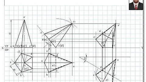 Example 17 on Projection of Solids Manual Drawing