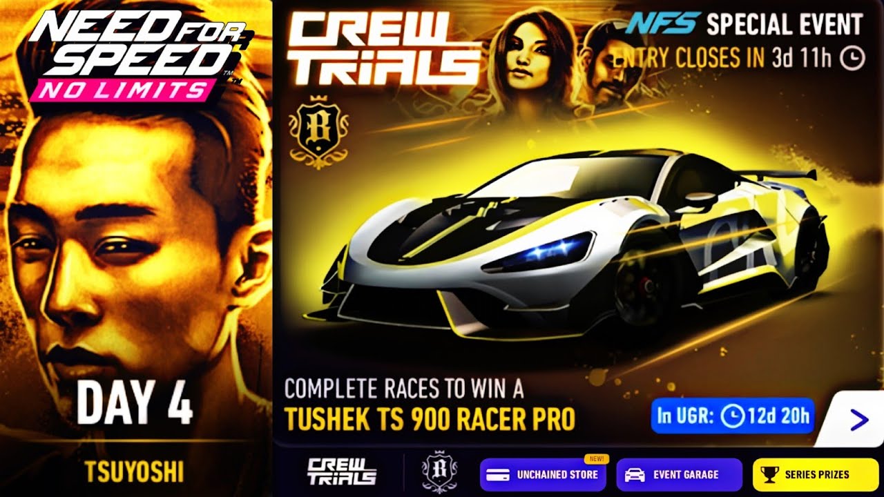 Day 4 (Tsuyoshi) - TUSHEK TS 900 Racer Pro | Need For Speed: No Limits