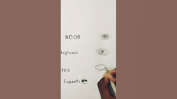 how to draw eye(noob vs beginners vs pro vs experts)#shorts