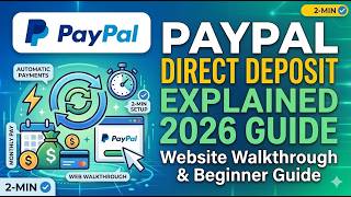 PayPal Direct Deposit Explained 2026 Website Walkthrough & Beginner Guide 2 Min