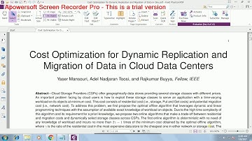 IEEE 2017-2018 DATA MINING PROJECTS COST OPTIMIZATION FOR DYNAMIC REPLICATION AND
