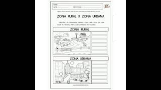 Atividades: Zona Rural e Zona Urbana.